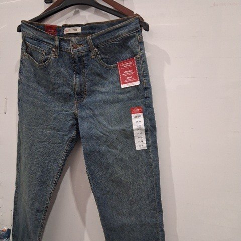 MEN'S LEVI STRAUSS SIGNATURE STRAIGHT FIT JEANS - 34W X 34L - BLUE image 2