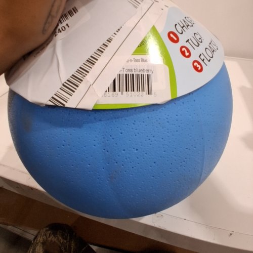 JOLLY PETS JOLLY BALL TUG AND TOSS - 10" L - BLUE image 2