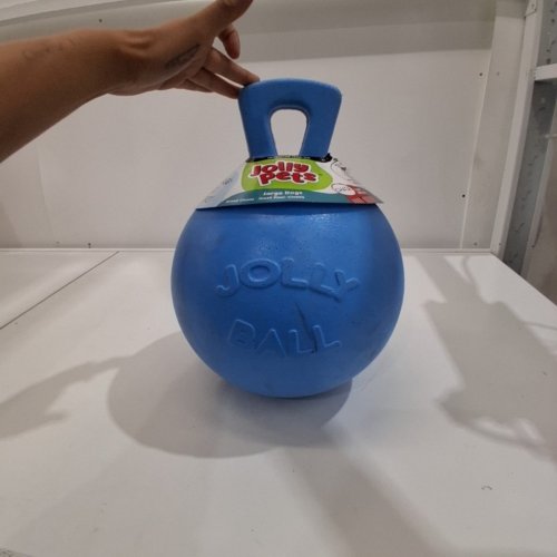 JOLLY PETS JOLLY BALL TUG AND TOSS - 10" L - BLUE image 3