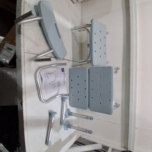 MEDLINE TRANSFER BENCH WITH BACK, KNOCKDOWN, MICROBAN image 2