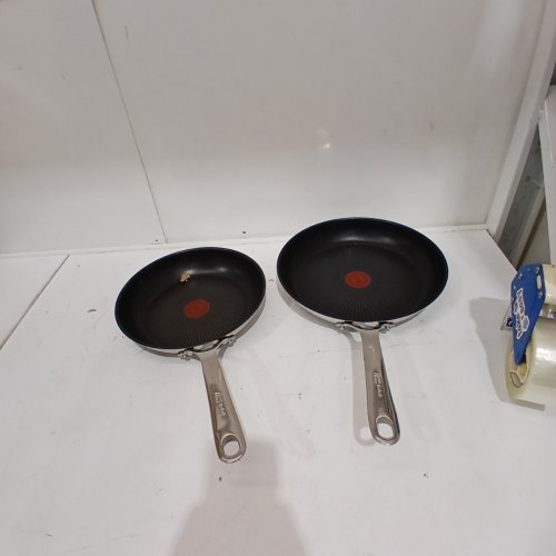 2PC JAMIE OLIVER BY TEFAL NONSTICK STAINLESS STEEL FRYING PANS- 9.5" & 11" - BLACK (MODEL: E304S244) image 2