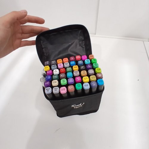 48PC TOUCH COOL BIG THUMB ALCOHAL DUAL TIP DRAWING MARKERS - BROAD AND FINE TIP image 2