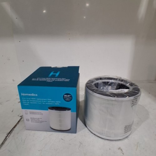 HOMEDICS 3-IN-1 TRUE HEPA REPLACEMENT FILTER ACTIVATED CARBON FILTER, DUST REMOVER FOR MODELS AP-T95, APT100 - WHITE - (MODEL: T100FL) image 2