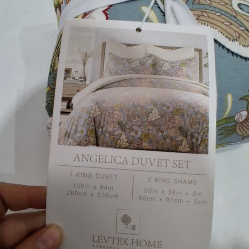 3PC LEVТEX HOME DUVET SET WITH PILLOW SHAMS - KING - MULTICOLOR FLORAL (STYLE: ANGELICA) image 3