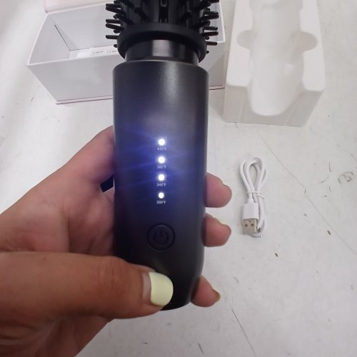 AOJI MINI CORDLESS CURLING BRUSH - BLACK (GT-2305A) image 4