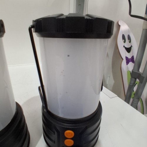 2PK RECHARGEABLE LED CAMPING LANTERNS - 3 LIGHT SETTINGS - WATERPROOF - 5V - BLACK (MODEL: EL01) image 4
