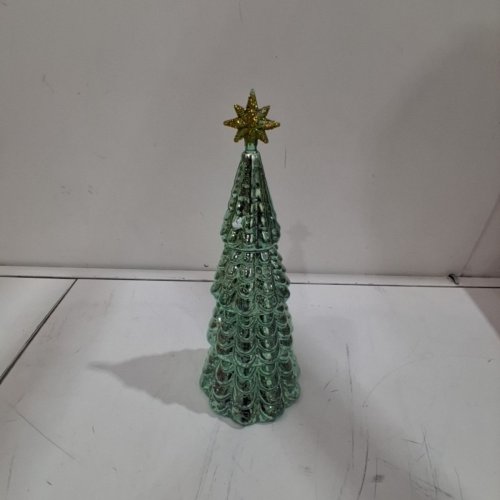 CRYSTAL GLASS CHRISTMAS TREE ORNAMENT DECORATION - GREEN image 3