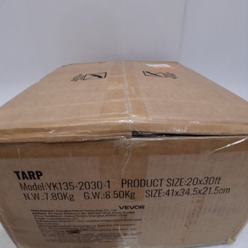 VEVOR HEAVY DUTY MULTIPURPOSE TARP - 20FT X 30FT - SILVER-BROWN (MODEL: YK135-2030-1) image 3