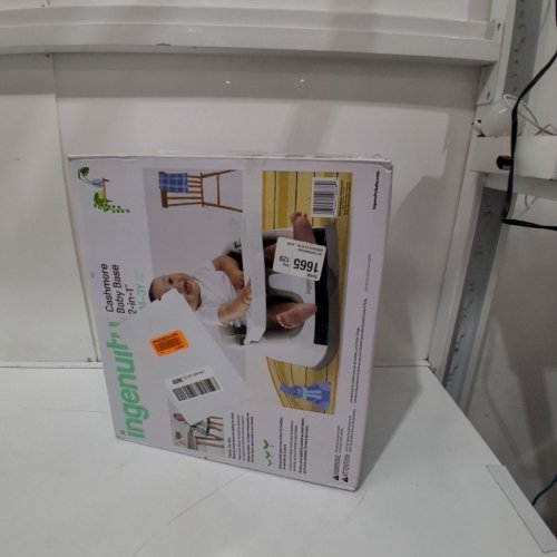 INGENUITY BABY BASE 2-IN-1 BOOSTER SEAT WITH FOOD & DRINK TRAY - 50LBS CAPACITY - BROWN image 4
