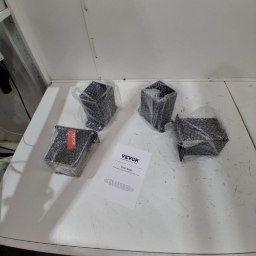 4PK POST ANCHOR BASE- 4" X 4" - BLACK (MODEL: QBLZ-4IN-4) image 2