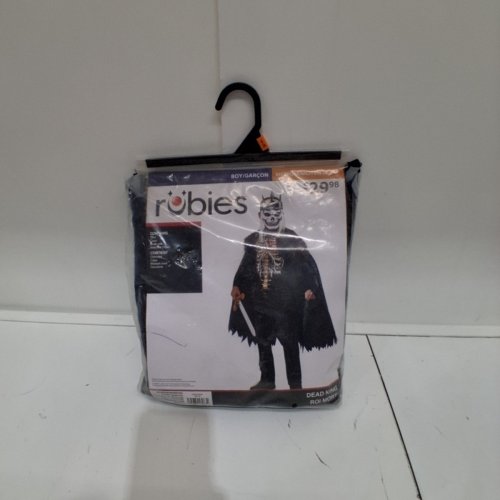 3PC BOY'S RUBIES DEAD KING SKELETON COSTUME - MEDIUM 8/10 - BLACK image 2