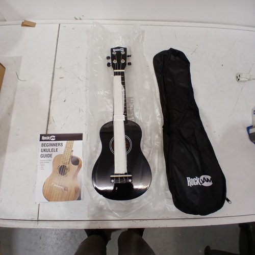 ROCKJAM SOPRANO UKULELE FOR LEARNERS WITH CARRY BAG - 21" - BLACK (MODEL: UK-222-BK) image 2