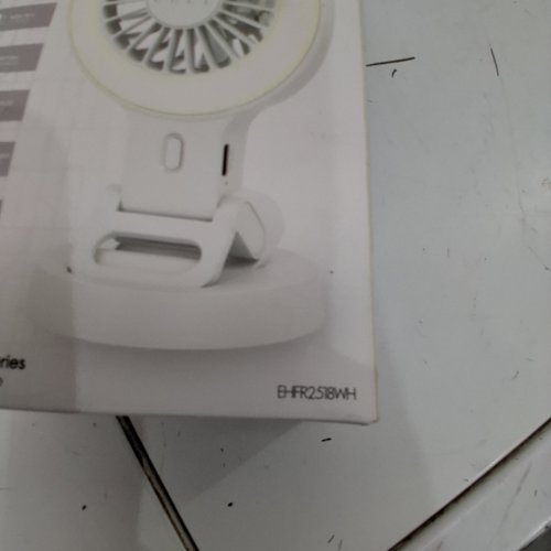ELLE PORTABLE MINI FAN WITH LIGHT - WHITE (MODEL: EHFR2518WH) image 4