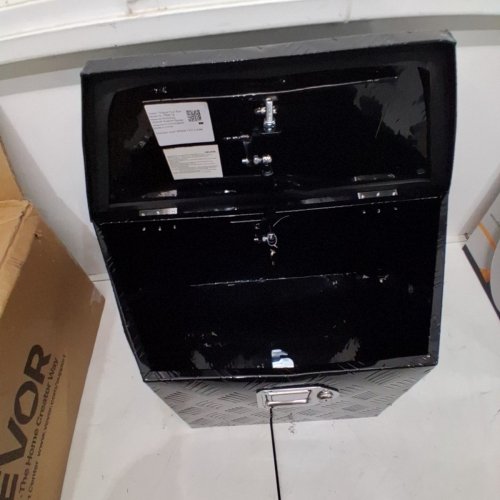 ALUMINUM HEAVY DUTY TRAILER TONGUE TOOLBOX - 26" X 13" X 12" - BLACK (MODEL: JL-TB09-1B) image 3