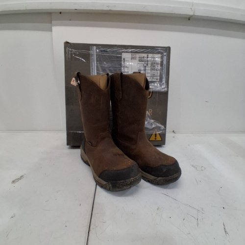 MEN'S KEEN UTILITY CSA EVANSTON PULL-ON WATERPROOF BOOTS - 7.5EE - BROWN\BLACK image 3