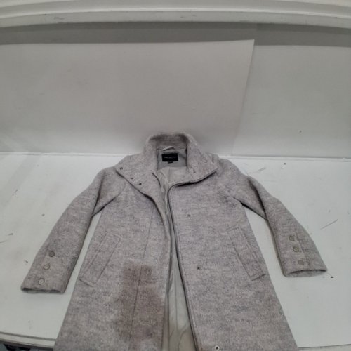 WOMEN'S MARC NEW YORK WOOL BOUCLE OUTERWEAR COAT - SMALL - LIGHT GRAY image 2
