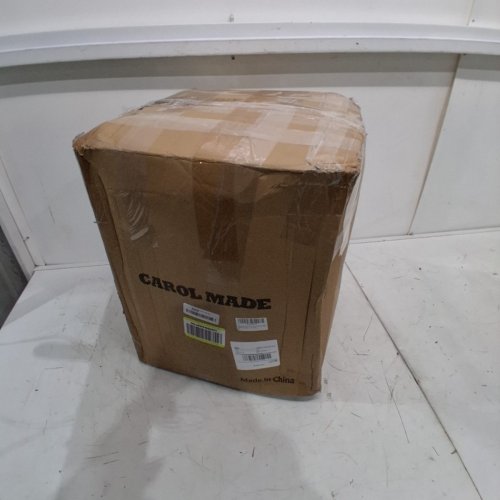 2PC CAROLMADE ROUND STORAGE SPACE OTTOMANS - 18"/ 15" - BEIGE image 5