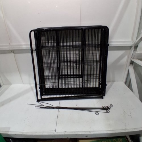 BESTPET HEAVY DUTY PET PLAYPEN WITH DOOR - 8 PANELS - 32" - BLACK (MODEL: HP3232-8-BLACK) image 2