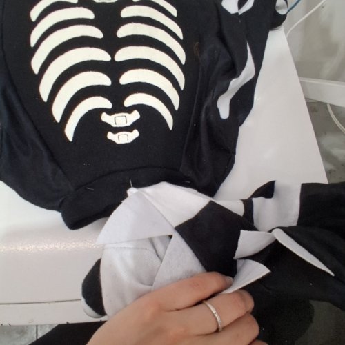 RUBIES TODDLER SKELESAURUS SKELETON DINOSAUR COSTUME - 4T - BLACK AND WHITE image 3