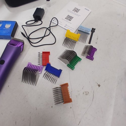 FUZZYFIX PROFESSIONAL PET GROOMING CLIPPER KIT WITH ATTACHEMNTS - PURPLE (MODEL: PC611) image 4