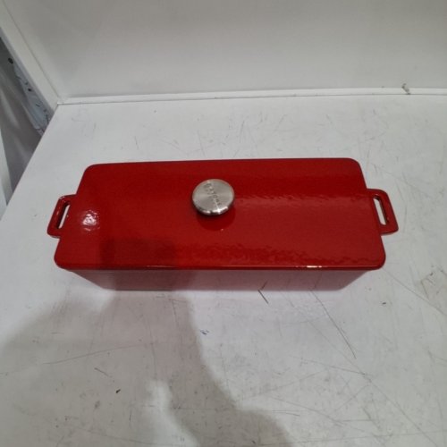 ATOME BAKERY CAST IRON BREAD/TERRINE PAN - 14" X 5.5" X 4" - RED image 2