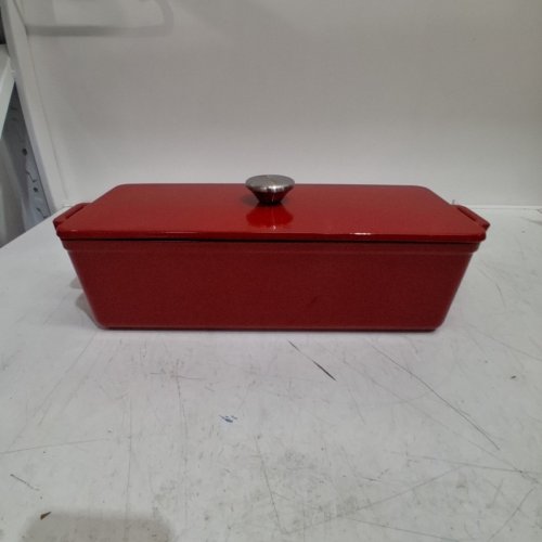 ATOME BAKERY CAST IRON BREAD/TERRINE PAN - 14" X 5.5" X 4" - RED image 3