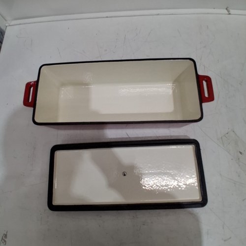 ATOME BAKERY CAST IRON BREAD/TERRINE PAN - 14" X 5.5" X 4" - RED image 4