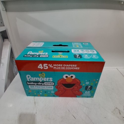 68PK PAMPERS BABY DRY ULTRA DIAPERS - SIZE 7 - ELMO image 3
