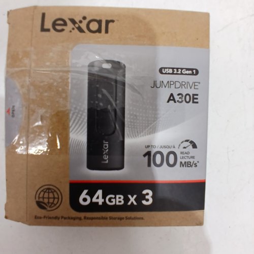 3PK LEXAR JUMPDRIVE USB FLASH DRIVE - 64GB USB 3.2 GEN 1 - BLACK (MODEL: A30E) image 3