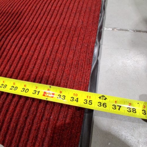 LOW PROFILE FRONT DOORMAT WITH NON SLIP BOTTOM- 39.5" X 59" - RED image 3