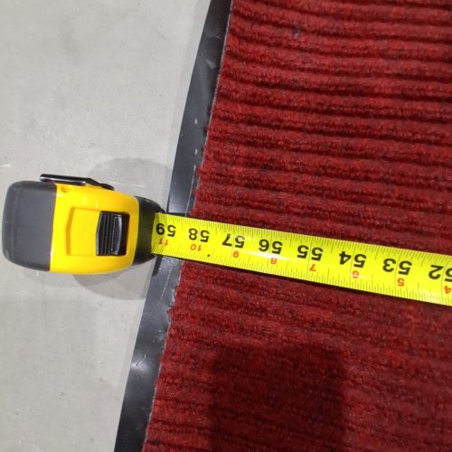 LOW PROFILE FRONT DOORMAT WITH NON SLIP BOTTOM- 39.5" X 59" - RED image 4