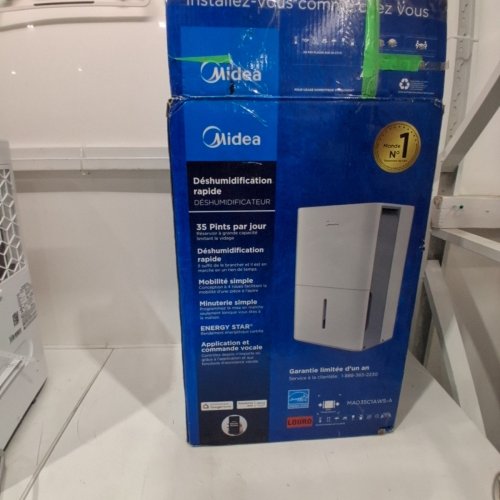 MIDEA DEHUMIDIFIER FOR BASEMENT WITH REUSABLE AIR FILTER - 3000SQ.FT - WHITE (MODEL: MAD35C1AWS-A) image 6