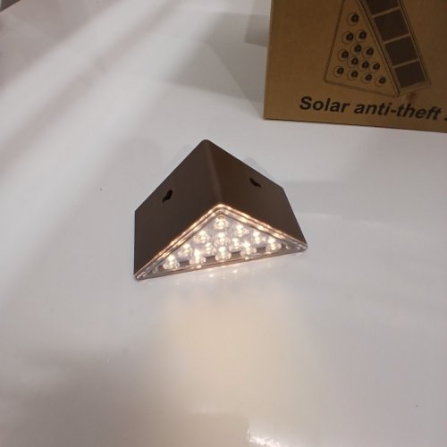 24PK NIORSUN SOLAR SECURITY STEP LIGHTS - WARM WHITE 3000K - BROWN image 3