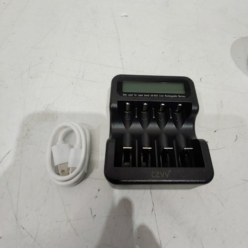 4PK CZVV RECHARGEABLE AA BATTERIES WITH SMART LCD CHARGER - 1.5 V- 3500MWH - BLACK (MODEL: Q032) image 3