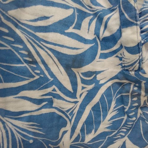 WOMEN'S OLD NAVY FLORAL SHORT SLEEVE GAUZE POP OVER BLOUSE - LARGE - BLUE / WHITE image 3