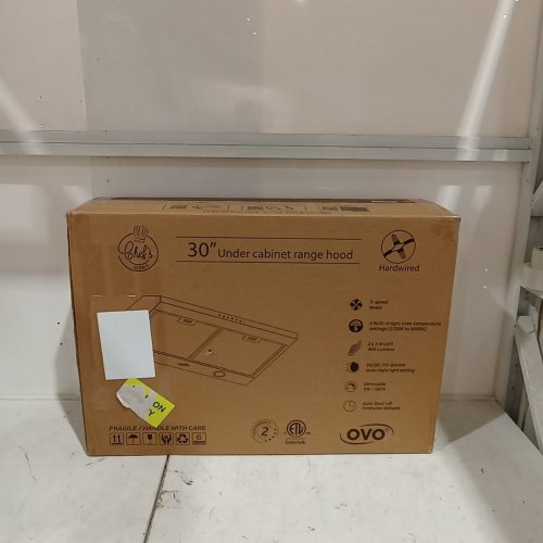 OVO UNDER CABINET RANGE HOOD VENT WITH 3-SPEED EXHAUST FAN - 30" - 700 CFM - STAINLESS (MODEL: OV-1013) image 2