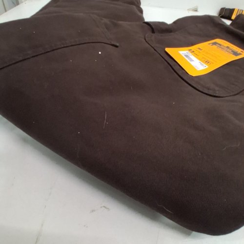 WOMEN'S CARHARTT QUILT LINED WASHED DUCK BIB OVERALL - MEDIUM - BROWN - (MODEL 0R4031-W) image 3