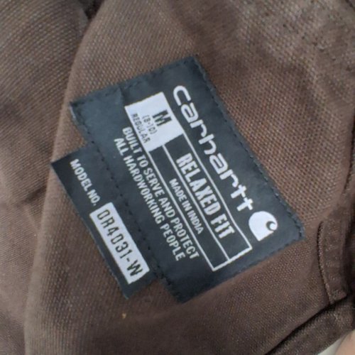WOMEN'S CARHARTT QUILT LINED WASHED DUCK BIB OVERALL - MEDIUM - BROWN - (MODEL 0R4031-W) image 4