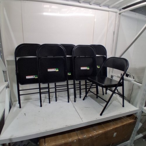 6PK PEAKFORM METAL FOLDING CHAIRS - 18.5" X 20" X 29.3" - BLACK (MODEL: 81245) image 4
