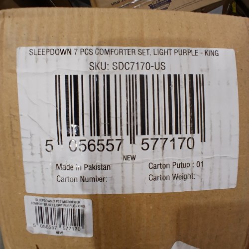 7PC SLEEPDOWN COMFORTER SET - KING - LIGHT PURPLE image 2