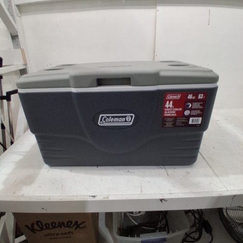 COLEMAN EXTREME COOLER WITH HEAVY DUTY CARRY HANDLES - 46 QUART - GREY (MODEL: CM2201100/1986833) image 2