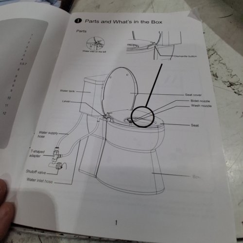 GARVEE DUAL NOZZLE NON-ELECTRIC SOFT CLOSE BIDET TOILET SEAT WITH ADJUSTABLE WATER PRESSURE - 18.7" -WHITE - (MODEL: PLS_335BEJXC) image 4