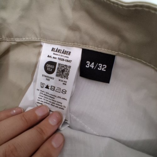 BLAKLADER FUNCTIONAL WORK WEAR FLAME RESISTANT STRETCH PRO CARGO PANTS - 34W 32L - STONE/BEIGE (ITEM: 1628-1847) image 2