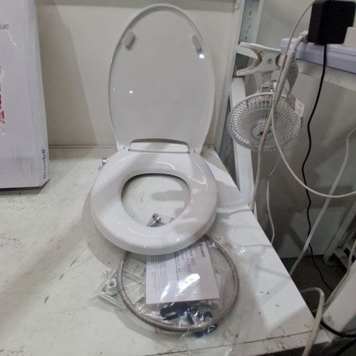 BRONDELL SWASH ECOSEAT NON-ELECTRIC SLOW-CLOSE BIDET TOILET SEAT - FITS ELONGATED TOILETS 18"-19.5"/5.5"-8" BOLT SPREAD - WHITE (MODEL: S101-EW) image 2