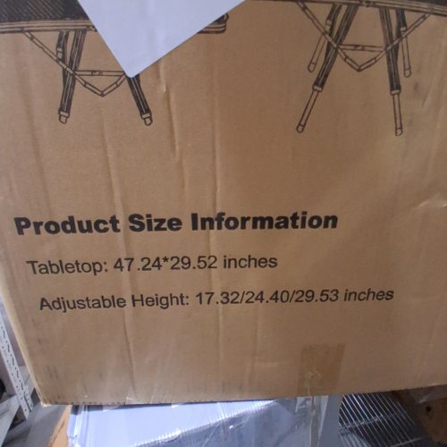 RAYNESYS FOLDABLE ADJUSTABLE HEIGHT MESH CAMP TABLE - 47.2" X 29.5" X 17.3"/24.4"/29.5" - BLACK image 3