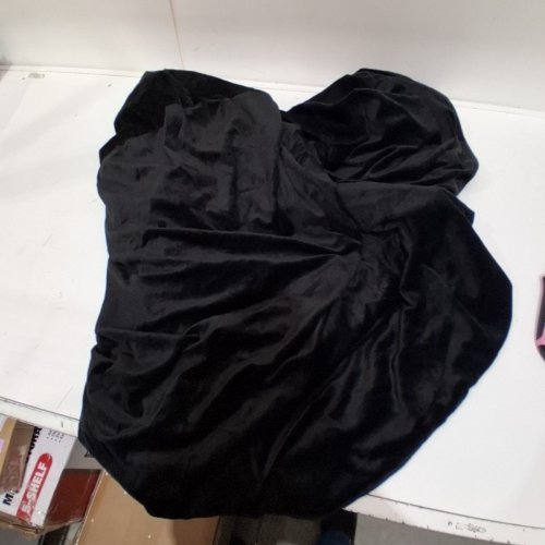 FLUFFY BEAN BAG CHAIR COVER ~54" - BLACK image 2