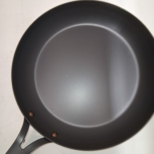 TRAMONTINA CARBON STEEL LARGE FRYING PAN WITH SILICONE GRIP - 12" - BLACK (MODEL: 80111/002DS) image 4