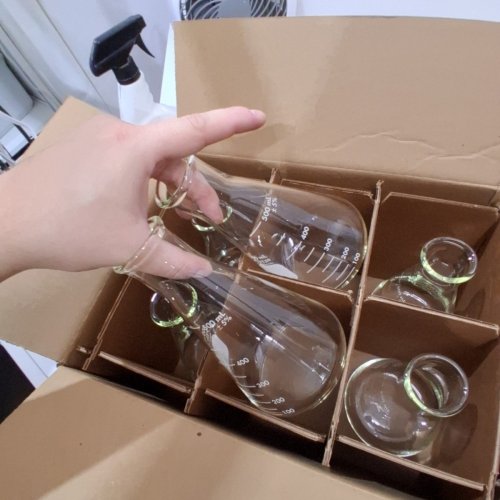 6PK PYREX NARROW MOUTH HEAVY DUTY RIM ERLENMEYER FLASK - CLEAR (MODEL: 4980-500) image 7