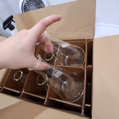 6PK PYREX NARROW MOUTH HEAVY DUTY RIM ERLENMEYER FLASK - CLEAR (MODEL: 4980-500) image 8
