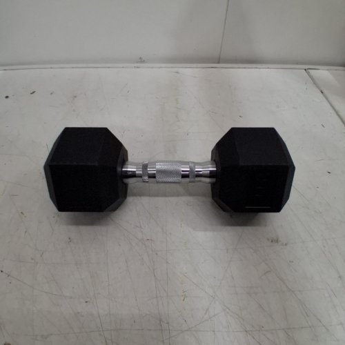 AMAZON BASICS RUBBER ENCASED HEX DUMBBELL - 20LB - BLACK image 2